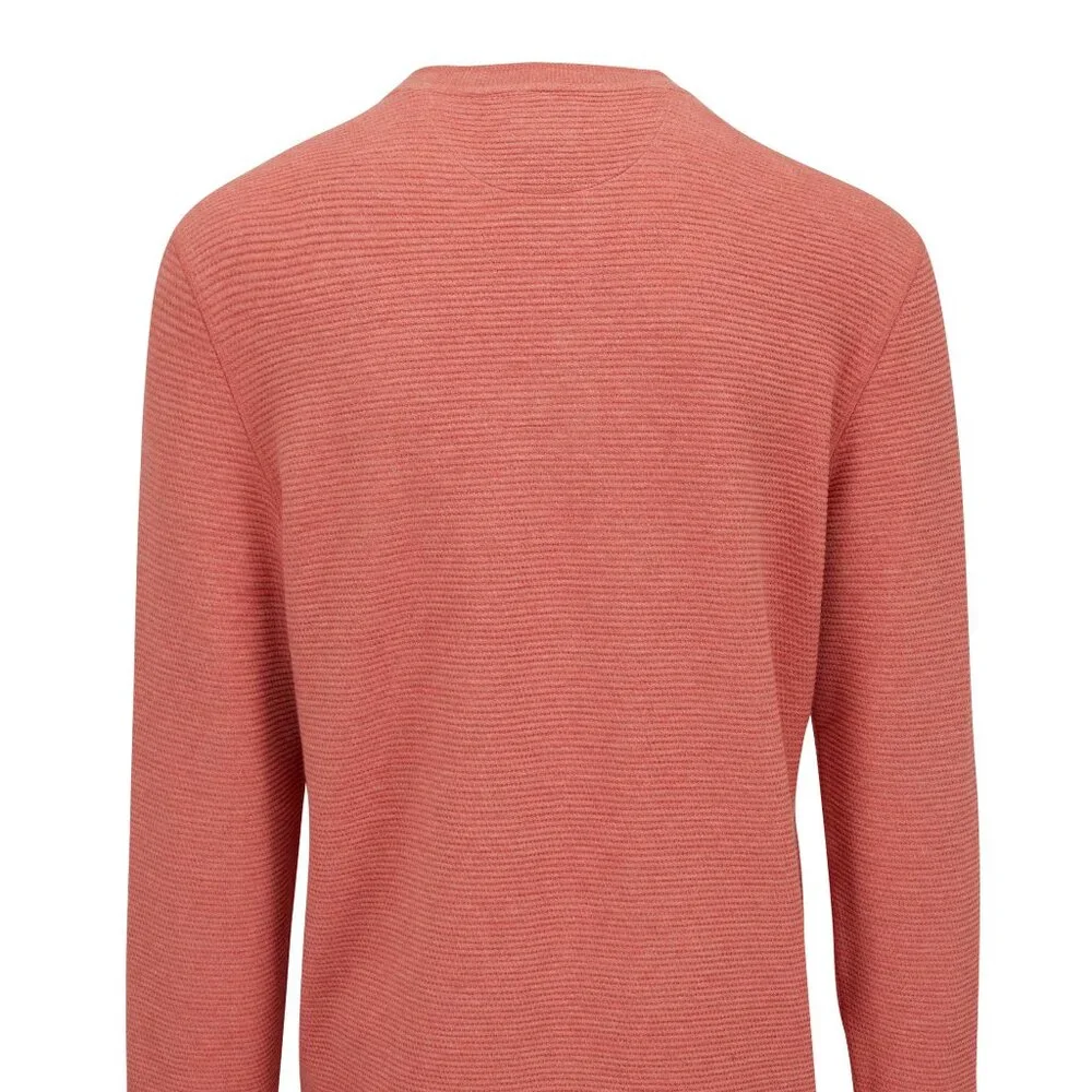 Faherty Surf Waffle Henley in Spring Coral Heather NWOT - Picture 2 of 6